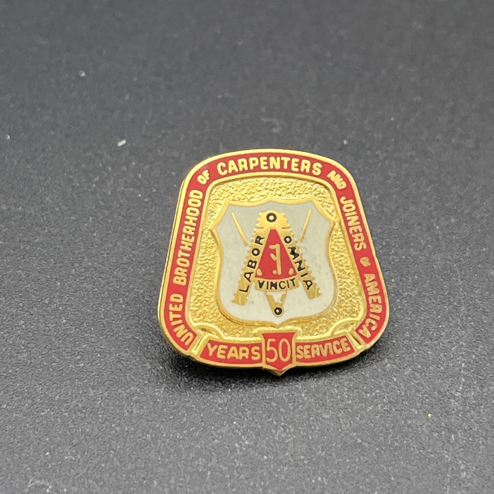 United Brotherhood Of Carpenters And Joiners Of America 50 Years Lapel Hat Pin